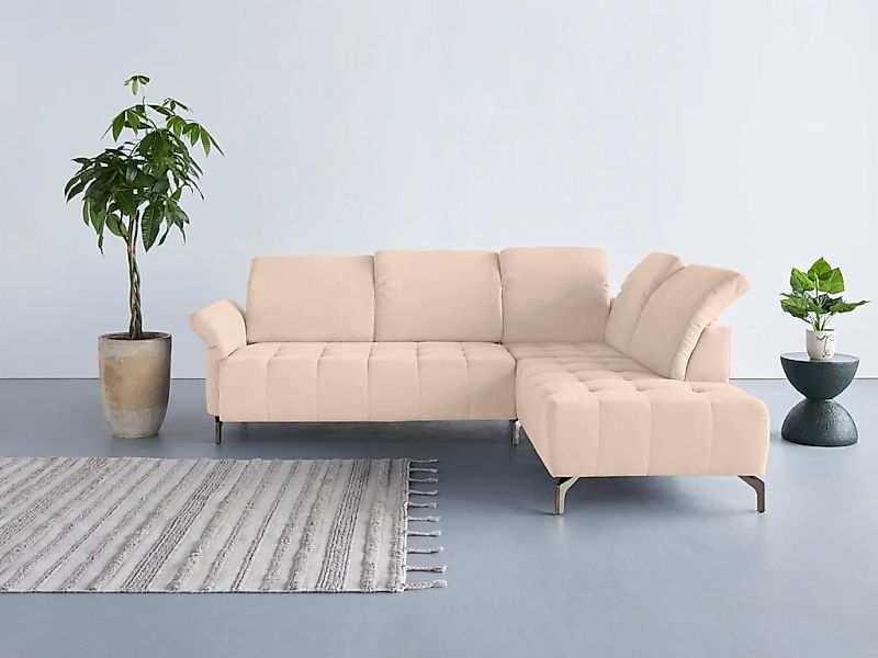 Home affaire Ecksofa "Fresh L-Form" Federkern, wahlweise Kopfteilverstellun günstig online kaufen