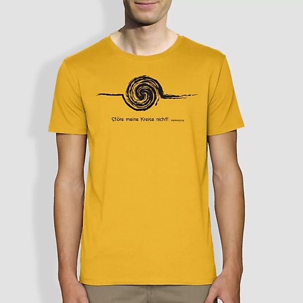 Herren T-shirt, "Störe Meine Kreise Nicht", Gelb / Grau günstig online kaufen