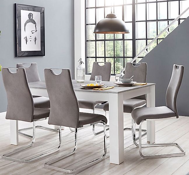Homexperts Esszimmerstuhl »Zabona«, (Set), 4 St., Microfaser VINTAGE, (2 od günstig online kaufen
