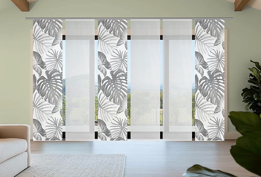 Vision S Schiebegardine "SANJA" Paneelwagen 6 Stk. tlg. Schiebevorhang,Bamb günstig online kaufen