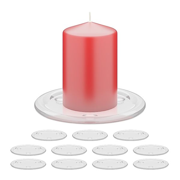 relaxdays Kerzenhalter Kerzenständer Glas 12er Set günstig online kaufen