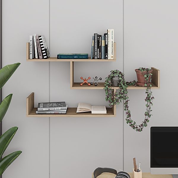 Decortie Bücherregal Tibet, Wandregal Modernes Bücherregal, günstig online kaufen