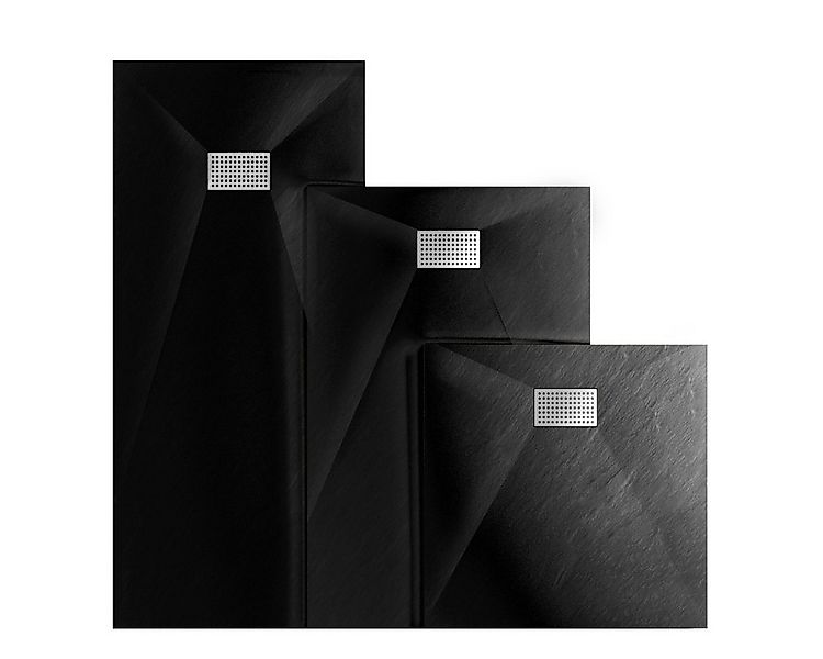 WITEN&NOCK Duschwanne Superflach SMC Duschtasse, Antirutsch, schwarz, Maße günstig online kaufen