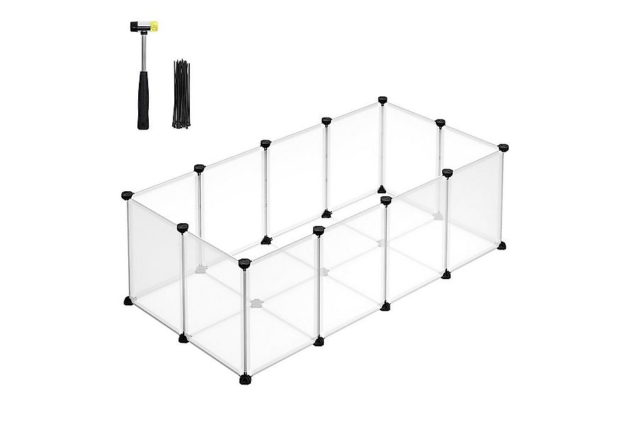 SONGMICS Kleintierkäfig, L-XXL, Freigehege, mit Bodenplatten, 20 Platten, D günstig online kaufen