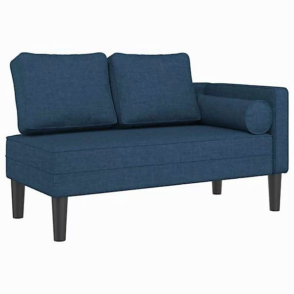 vidaXL Chaiselongue Chaiselongue mit Kissen Blau Stoff, 1 Teile günstig online kaufen