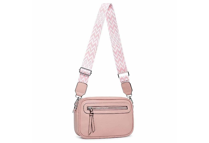 ITALYSHOP24 Schultertasche Damen Umhängetasche CrossBody Brusttasche Crosso günstig online kaufen