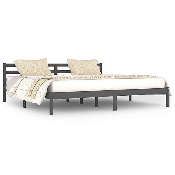 Vidaxl Tagesbett Massivholz Kiefer 200x200 Cm Grau günstig online kaufen