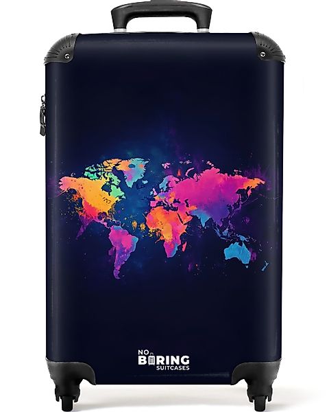NoBoringSuitcases.com© Hartschalen-Trolley Weltkarte - Bunt - günstig online kaufen