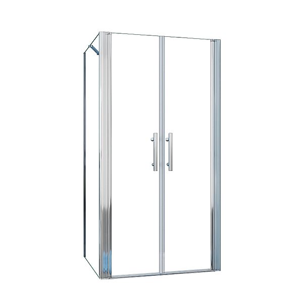 AICA Doppeltür Eckdusche 140x90x195cm Eckig-kabine Duschabtrennung Pendeltü günstig online kaufen