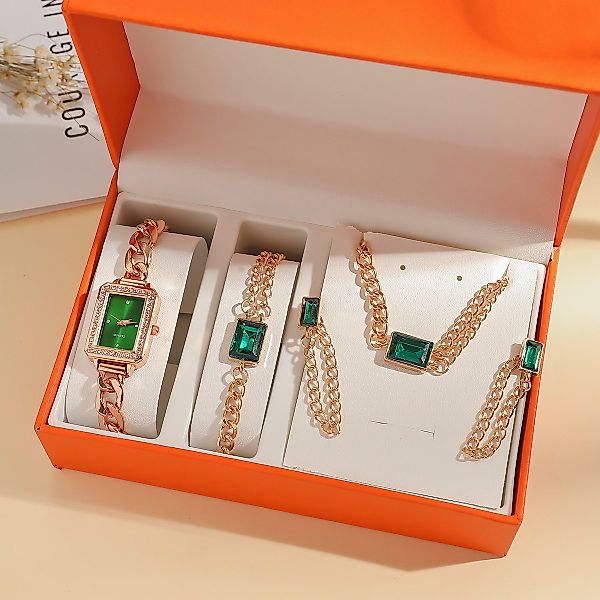 ibettertec Quarzuhr Quarzuhr (Set,4-tlg.Ohrstecker, Armbandund Kette), günstig online kaufen