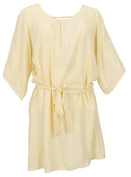 Guru-Shop Longbluse Luftige Maxitunika, Boho Sommertunika - vanille günstig online kaufen