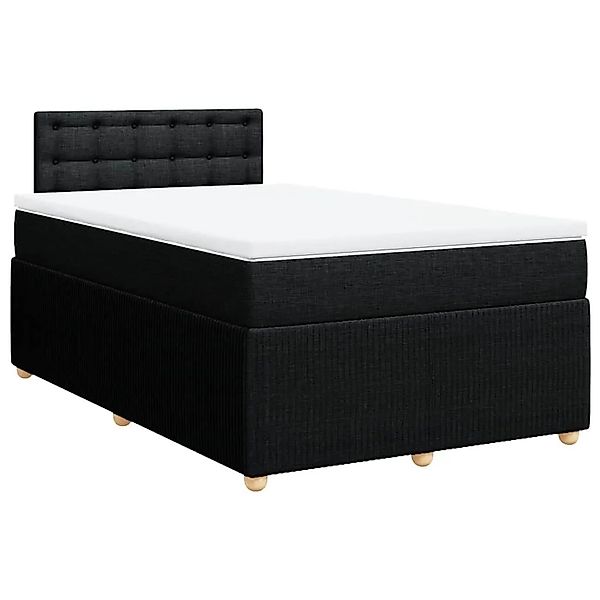 vidaXL Boxspringbett mit Matratze Schwarz 120x190 cm Stoff 3287411 günstig online kaufen