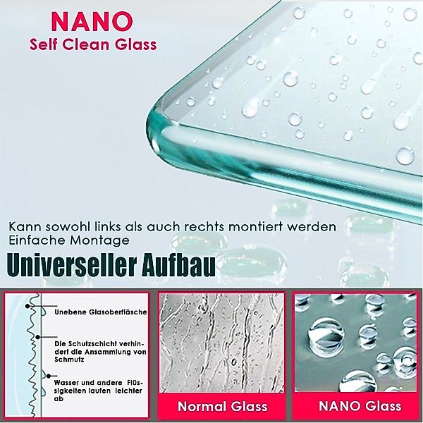 SONNI Walk-in-Dusche Walk in Duschwand Duschabtrennung, günstig online kaufen