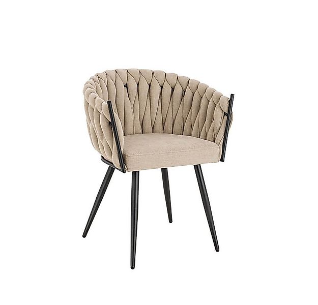 HOME DELUXE Esszimmerstuhl AYLA - (6 St), mit Armlehnen, gepolstert, Samtst günstig online kaufen