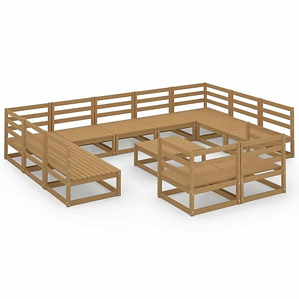 vidaXL 12-tlg Garten-Lounge-Set Massivholz Kiefer Modell 28 günstig online kaufen