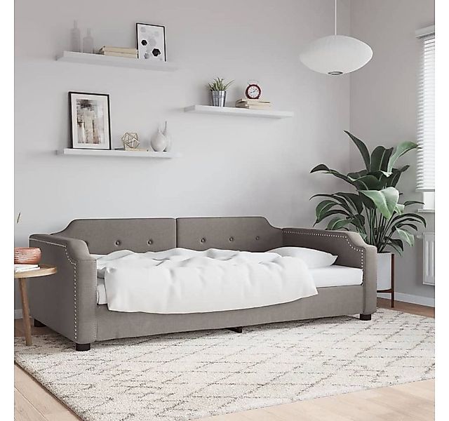 vidaXL Gästebett Tagesbett Taupe 90x200 cm Stoff Gästebett Gästecouch Gäste günstig online kaufen