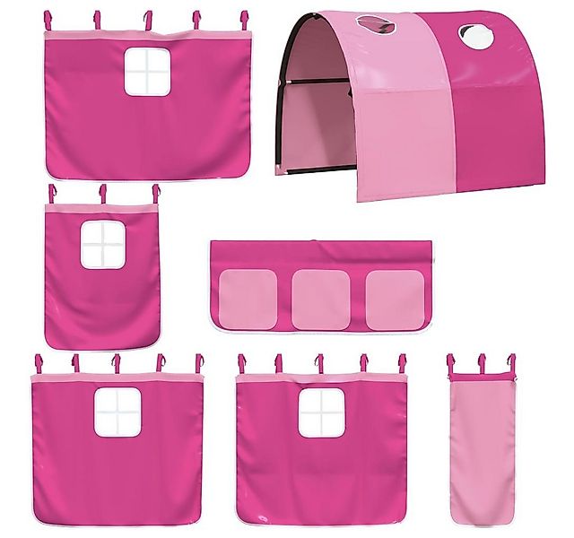 vidaXL Betthimmel Vorhänge für Hochbett mit Tunnel Rosa Polyester günstig online kaufen