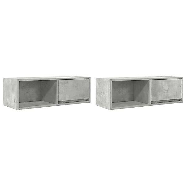 vidaXL TV-Schränke 2 Stk Betongrau 80x31x25,5 cm Holzwerkstoff 861461 günstig online kaufen
