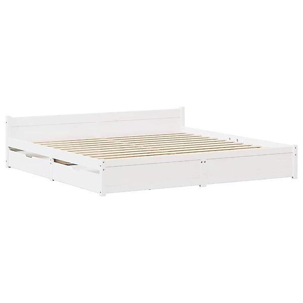 vidaXL Bett Massivholzbett ohne Matratze Weiß günstig online kaufen