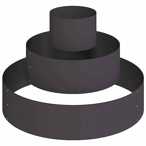 vidaXL Garten-Pflanzgefäß Schwarz 90 x 90 x 20 cm Kaltgewalzter Stahl 87364 günstig online kaufen