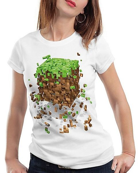 style3 T-Shirt Exploding Cube block würfel spiel game minecraft günstig online kaufen