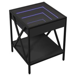 vidaXL Couchtisch Couchtisch mit Infinity-LED Schwarz günstig online kaufen