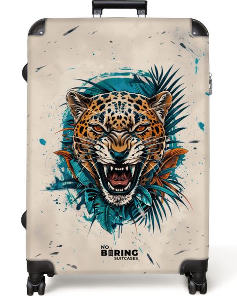 NoBoringSuitcases.com© Hartschalen-Trolley Beige mit Jaguar 77 günstig online kaufen