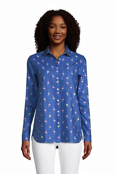 Langärmelige Oxford-Bluse mit Bubikragen, Damen, Größe: 48-50 Normal, Blau, günstig online kaufen
