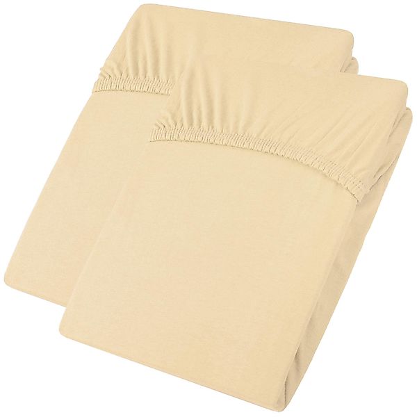 aqua-textil Spannbettlaken Viana Spannbetttuch Jersey 2erSet günstig online kaufen
