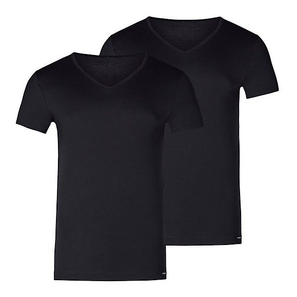 Skiny T-Shirt 2er Pack V-Neck Shirts mit körpernahem Schnitt günstig online kaufen