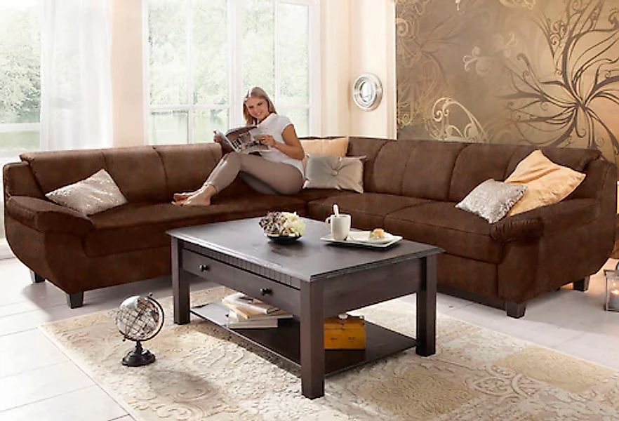 Home affaire Ecksofa »Yesterday L-Form, B/T: 254/91 cm, belastbar bis 140kg günstig online kaufen