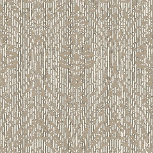 PROFHOME 961956-GU Barock Tapete Ornament Matt Braun Beige 0,53 m x 10,05 m günstig online kaufen