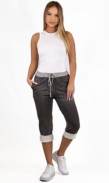 Mississhop Caprihose Damen Hose Blumen Jogginghose Capri günstig online kaufen