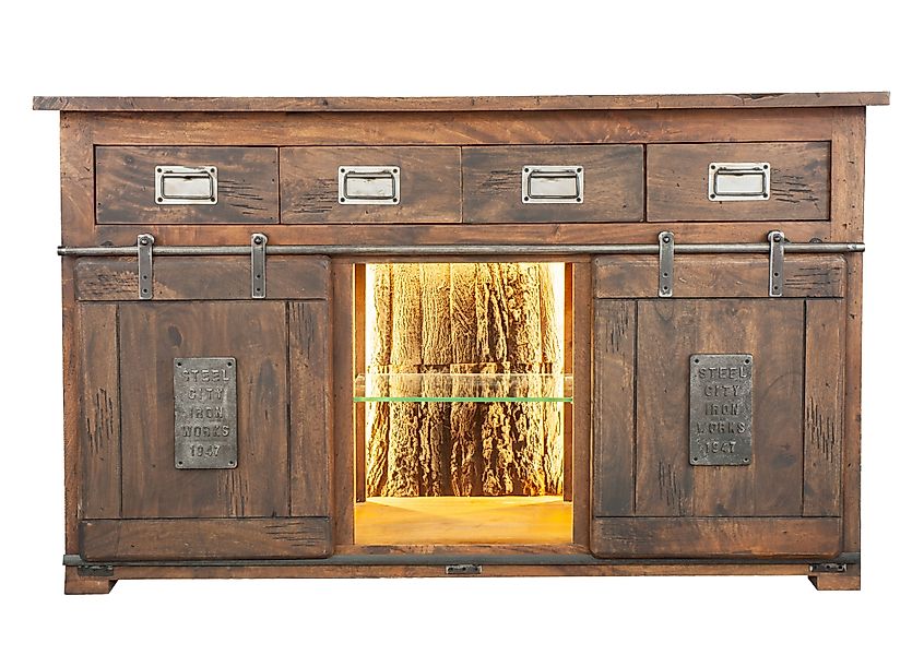 Woodroom Sideboard Pali (Mango massiv gewachst günstig online kaufen