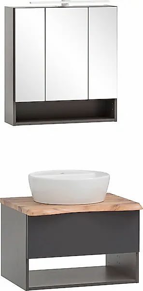 welltime Badmöbel-Set »Stubach« Spiegelschrank und Waschtisch, 2 Stk. tlg. günstig online kaufen