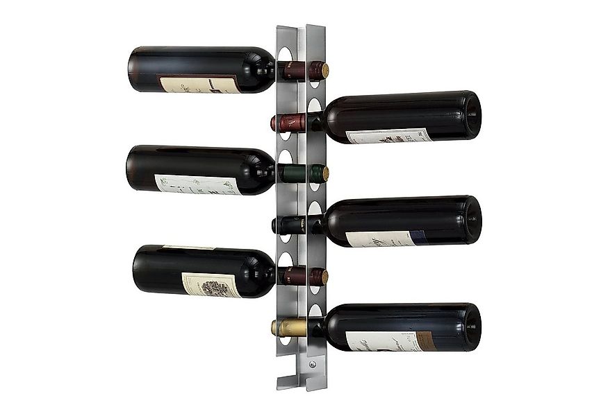 en.casa Weinregal, »Pfalz« Weinständer für 6 Flaschen Edelstahl günstig online kaufen