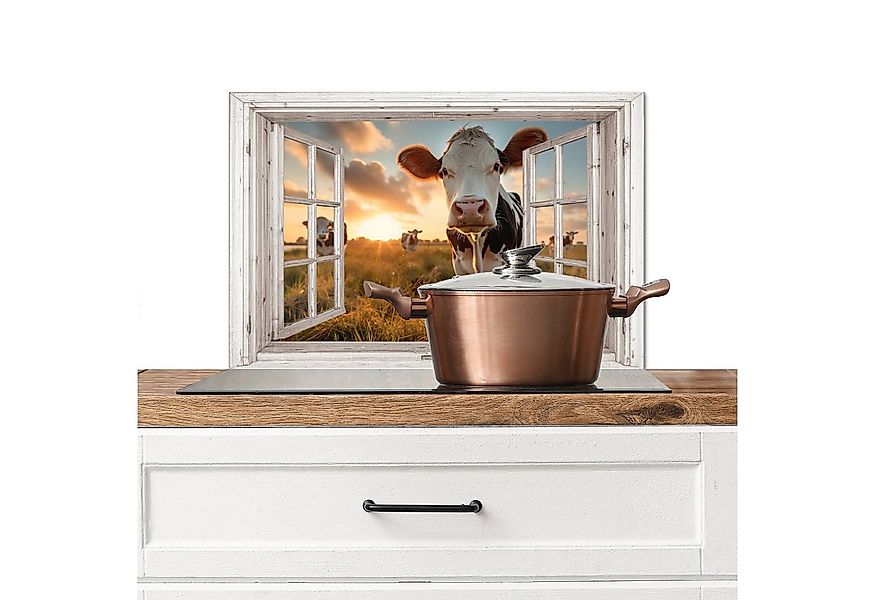 MuchoWow Küchenrückwand Aussicht - Kuh - Wiese - Natur - Tiere - Ländlich, günstig online kaufen