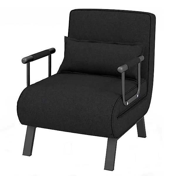 Costway 4 In 1 Schlafsessel mit Bettfunktion Bis 150 kg Schwarz günstig online kaufen