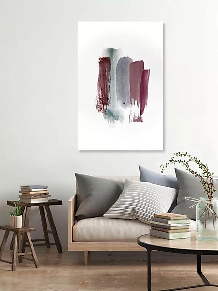 Poster / Leinwandbild - Abstract Aquarelle - Earty Colors Of The Woods günstig online kaufen