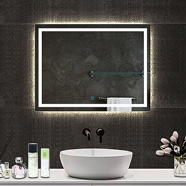 duschspa Badspiegel Badspiegel mit Beleuchtung 80x60 günstig online kaufen