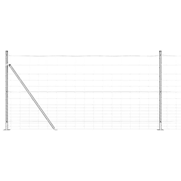 vidaXL Zaunpfosten Galvanisiert 25 x 1,2 m Stahl 3351512 günstig online kaufen