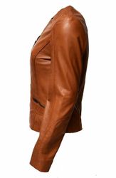 Zimmert Leather Lederjacke Bea (1-St) kragenlos, günstig online kaufen