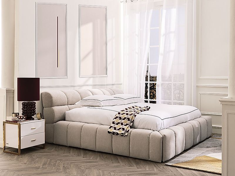 Bettwäsche bestickt - 220x240 cm + 2 Kissenbezüge 63x63 cm - Baumwollperkal günstig online kaufen