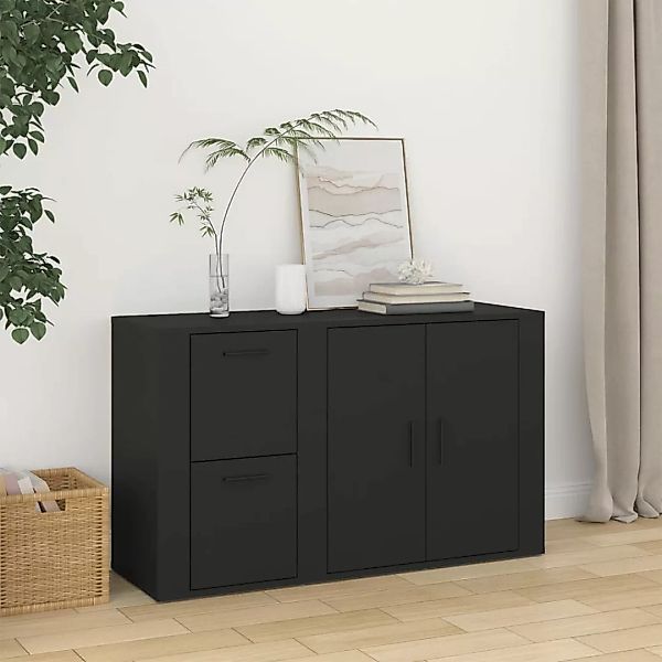 Vidaxl Sideboard Schwarz 100x33x59,5 Cm Holzwerkstoff günstig online kaufen