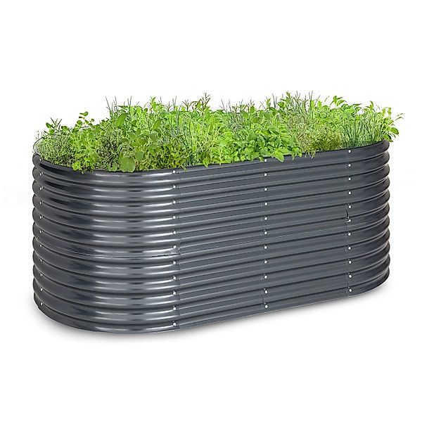 Blumfeldt High Grow Hochbeet 200x80x100 cm Stahl-Wellblech Einfacher Aufbau günstig online kaufen