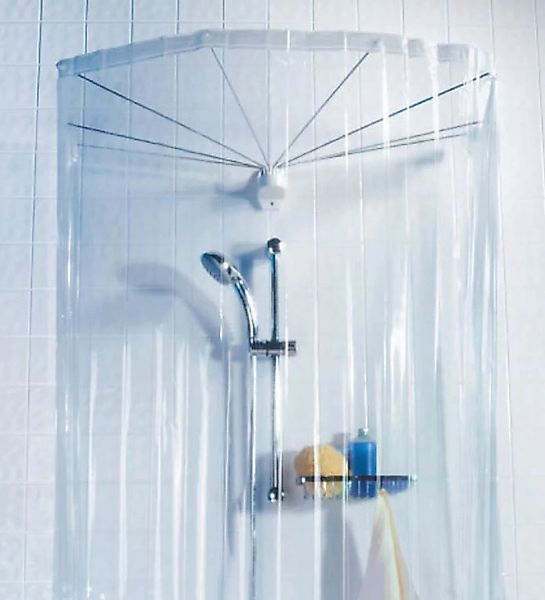 spirella Duschschirm "Ombrella", inklusive Duschvorhang mit acht Ösen, Läng günstig online kaufen