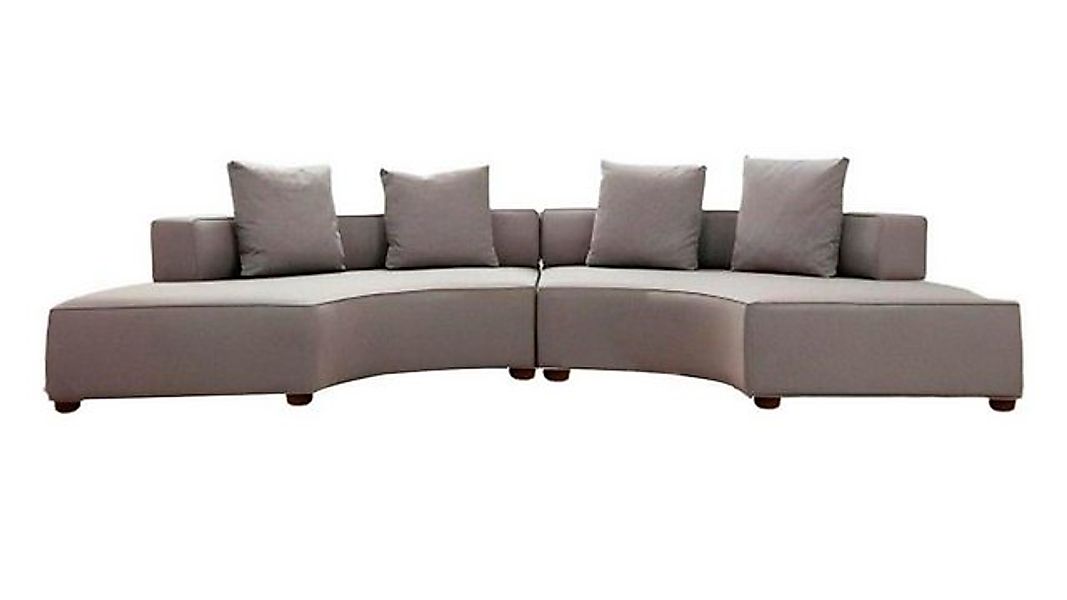 JVmoebel Ecksofa Ecksofa U-Form Modern Design Textil Material Weiß Einfarbi günstig online kaufen