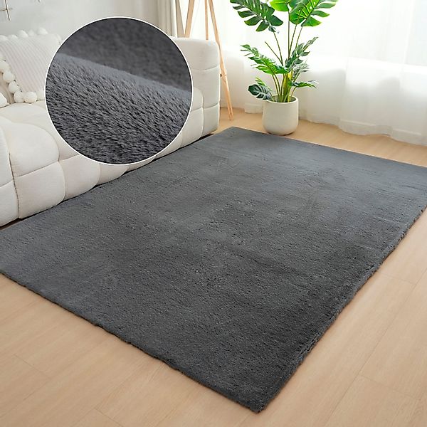 Bruno Banani Fellteppich "Rabbit 2, Kunstfell Teppich, Modern" rechteckig 2 günstig online kaufen