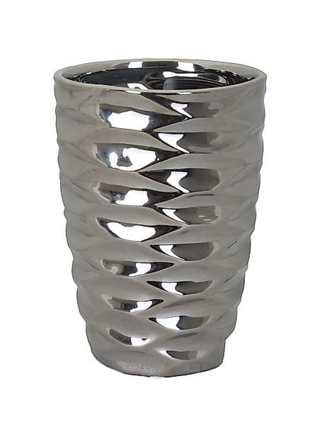 tegawo Dekovase Orchideenvase gerillt hochglänzend silber günstig online kaufen