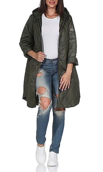 simaranda Langjacke Steppjacke lang stylischer Trenchcoat 5343 mit Kapuze günstig online kaufen